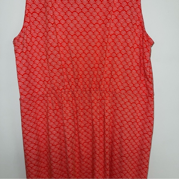 Boden Dress Size 18 US Long Red Pop Rainbow Dot Melinda Jersey V-Neck Midi - Picture 10 of 15